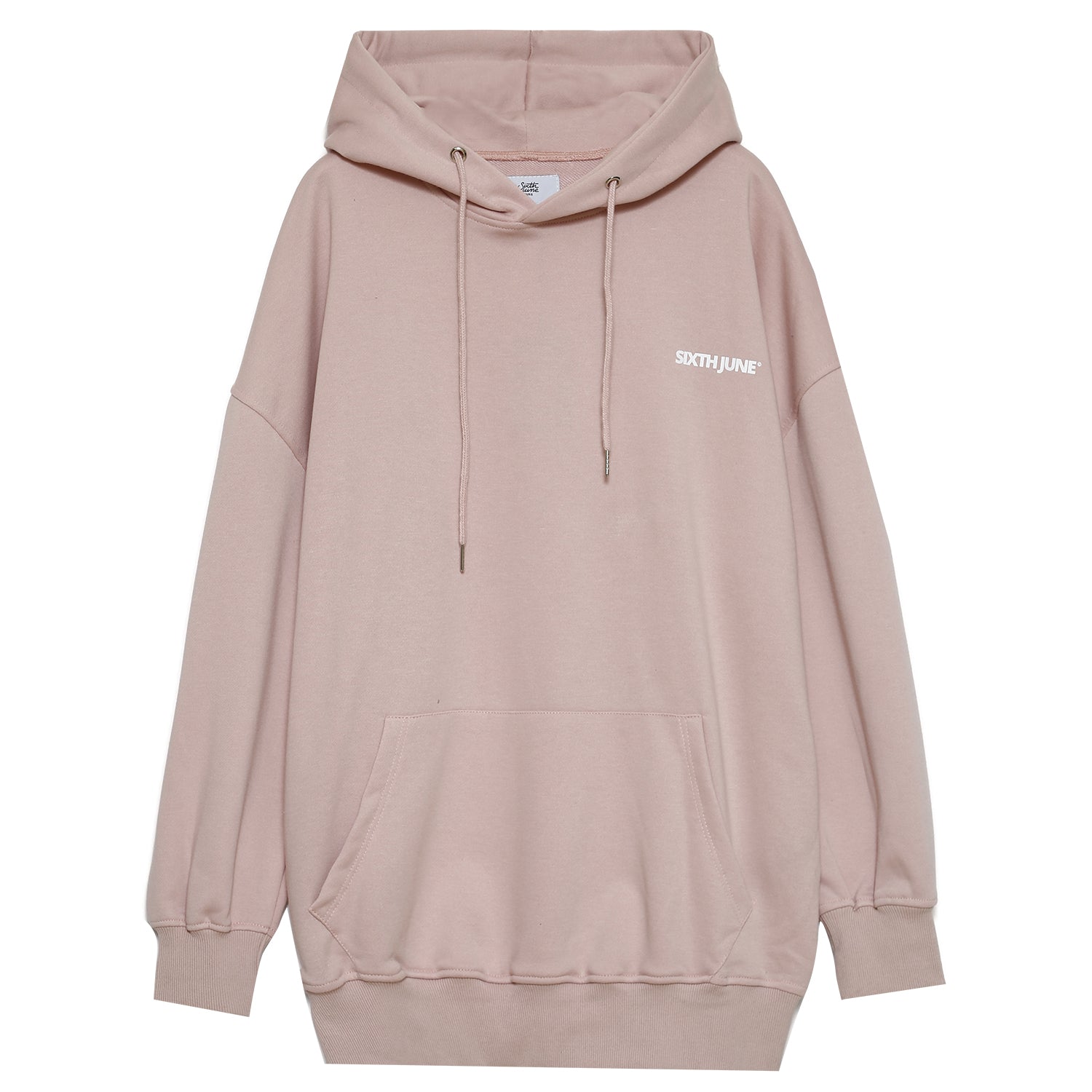 Sixth June - Sweat à capuche oversize rose