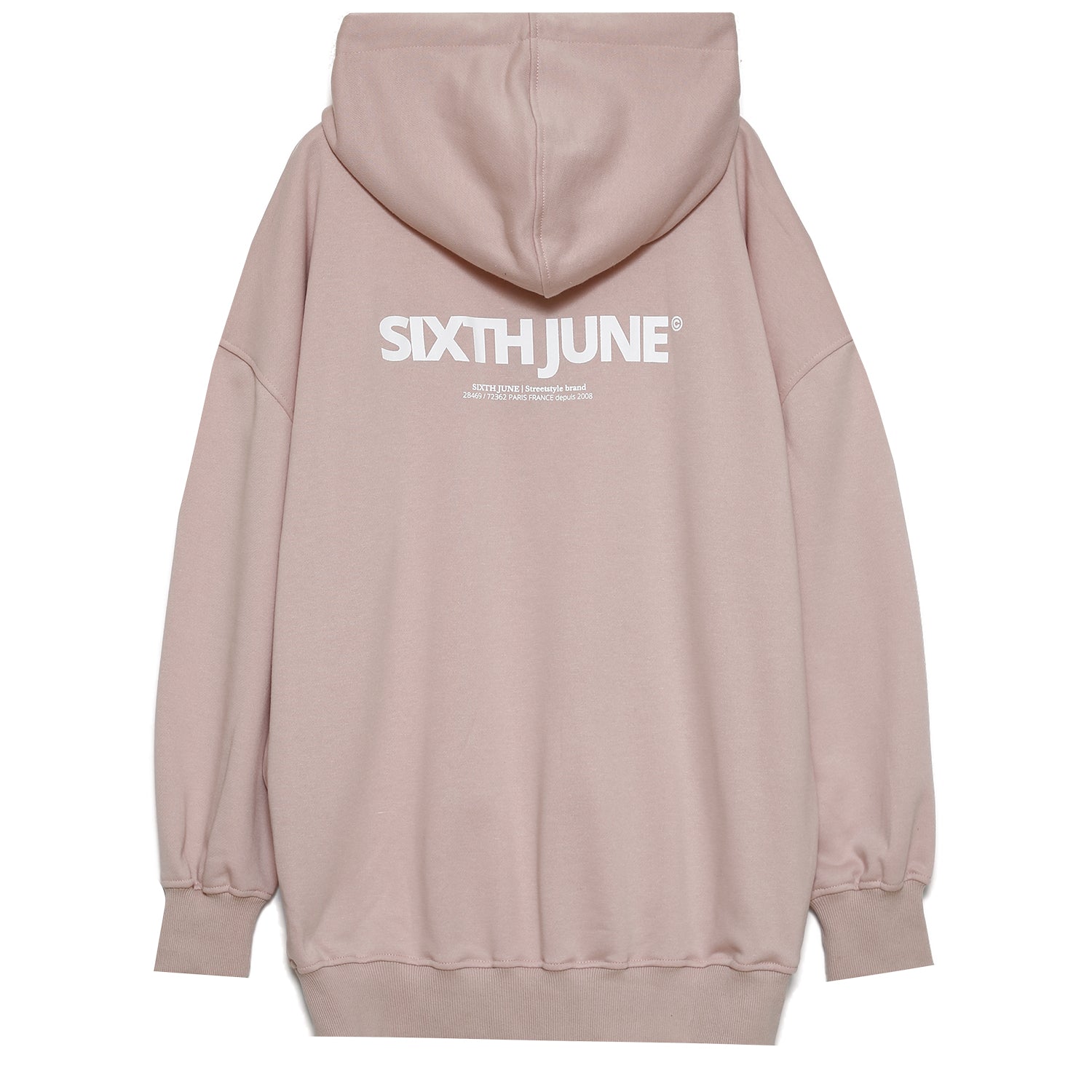 Sixth June - Sweat à capuche oversize rose