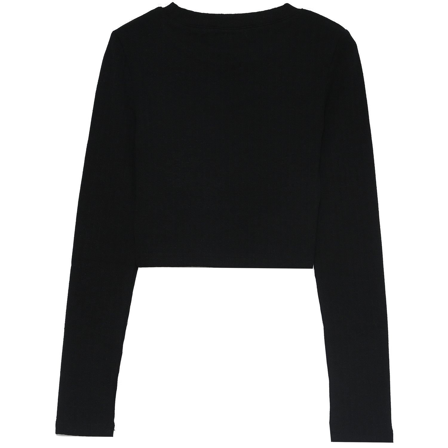 Sixth June - Top court manches longues côtelé noir