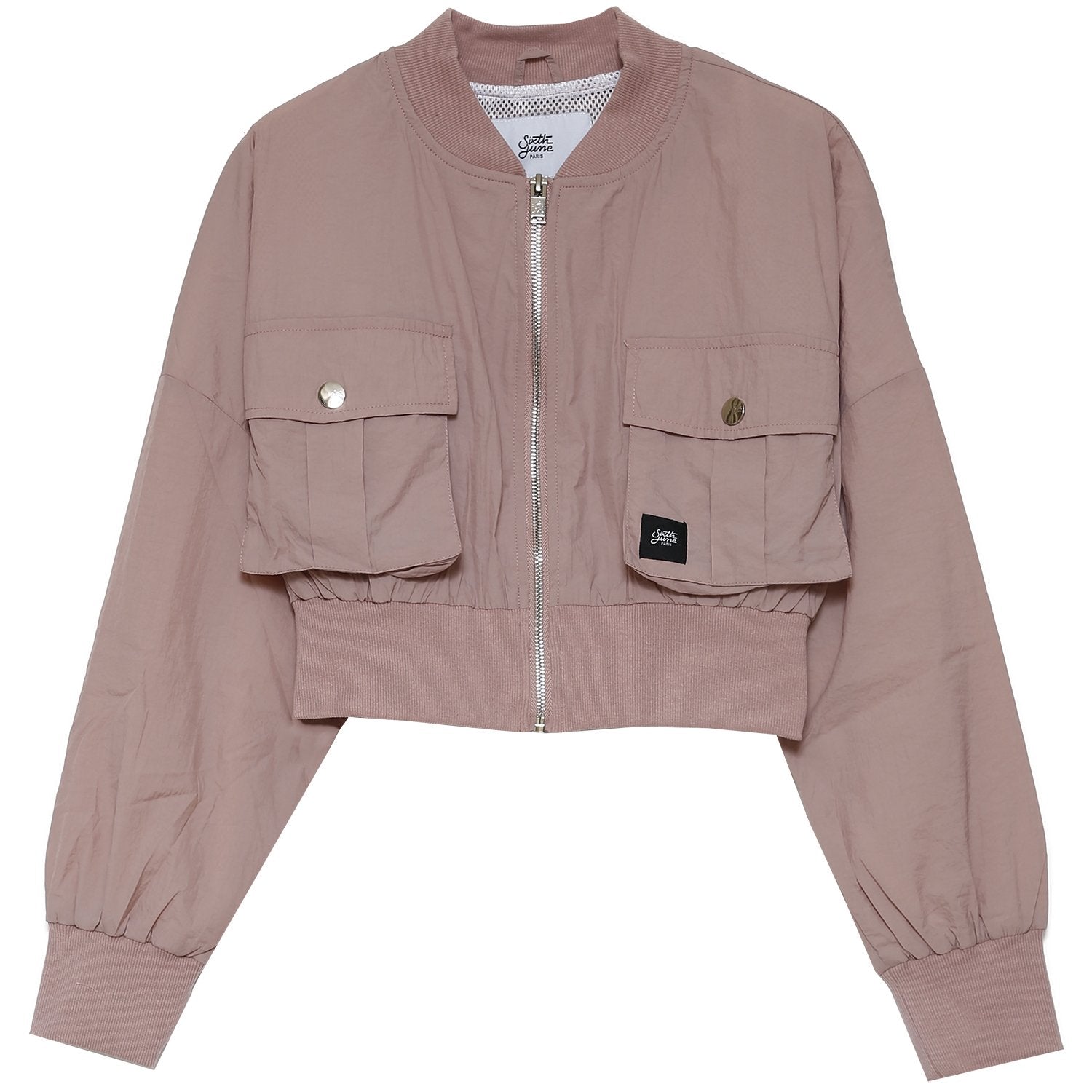Sixth June - Veste jogging nylon courte Rose