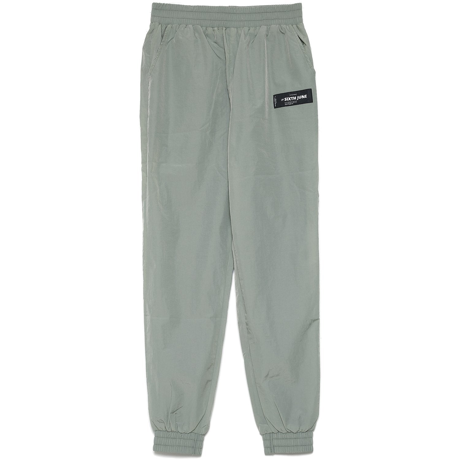 Pockets nylon joggers pastel green