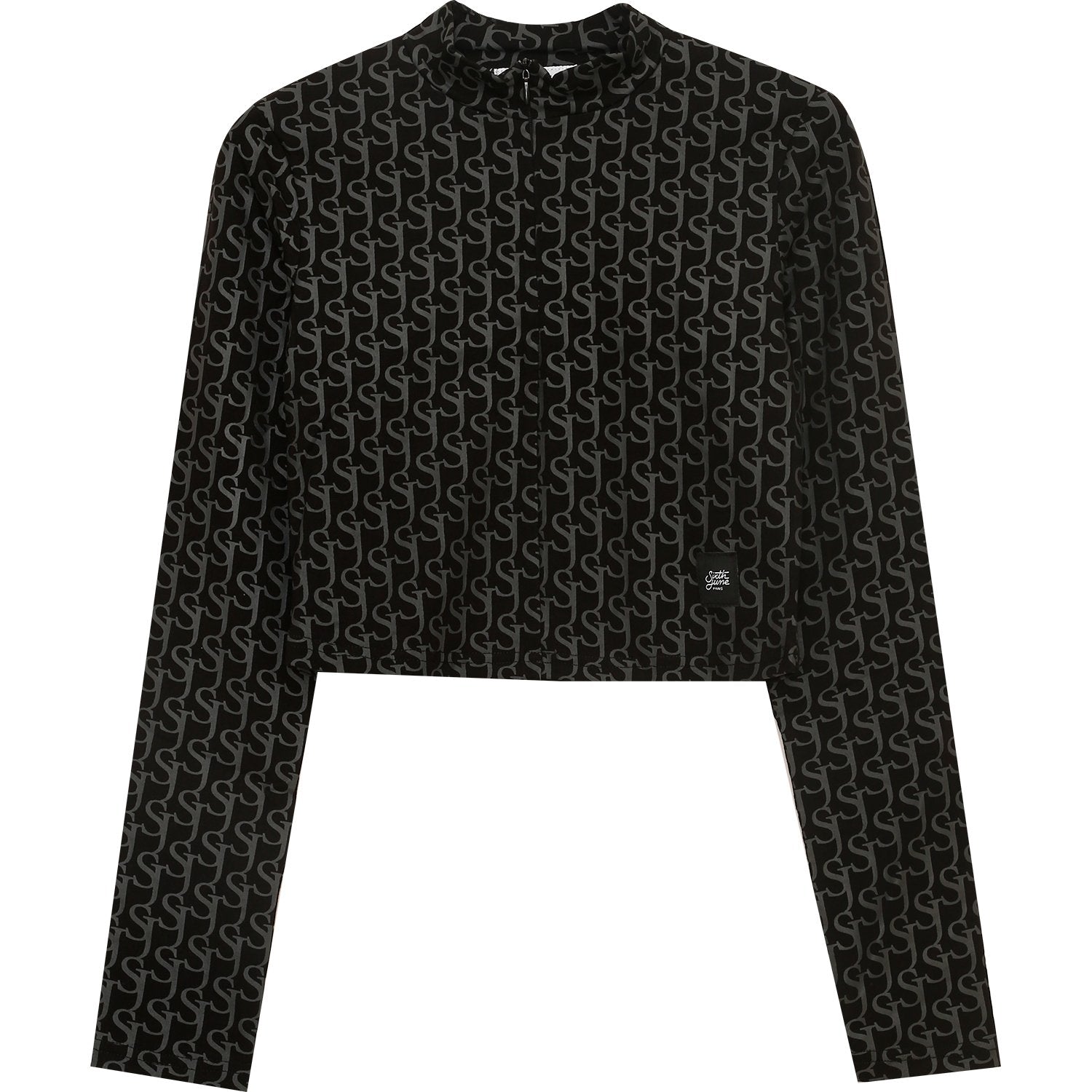 Sixth June - Crop top monogramme Noir