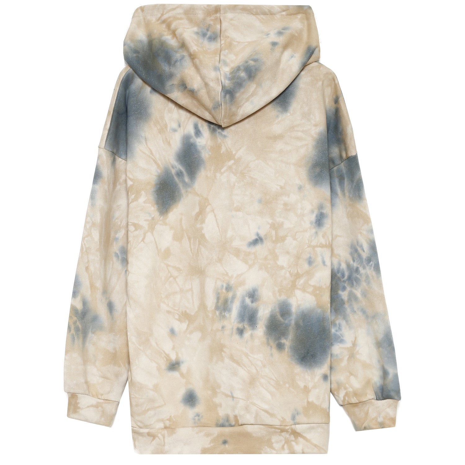 Sixth June - Sweat à capuche large tie dye beige