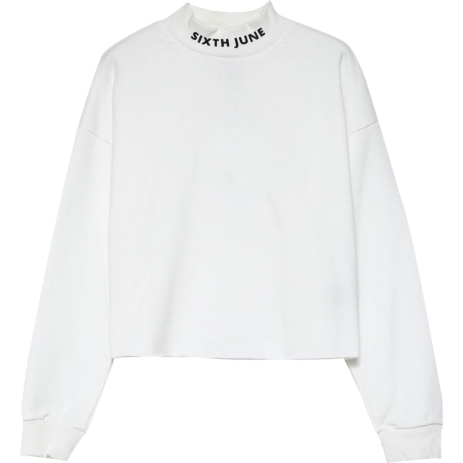 Sixth June - Sweatshirt imprimé col blanc