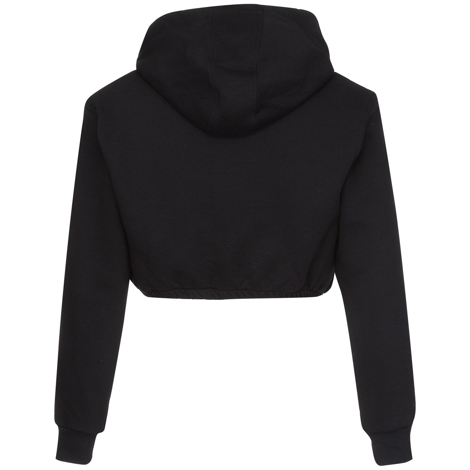 Sweat à capuche court holographique noir