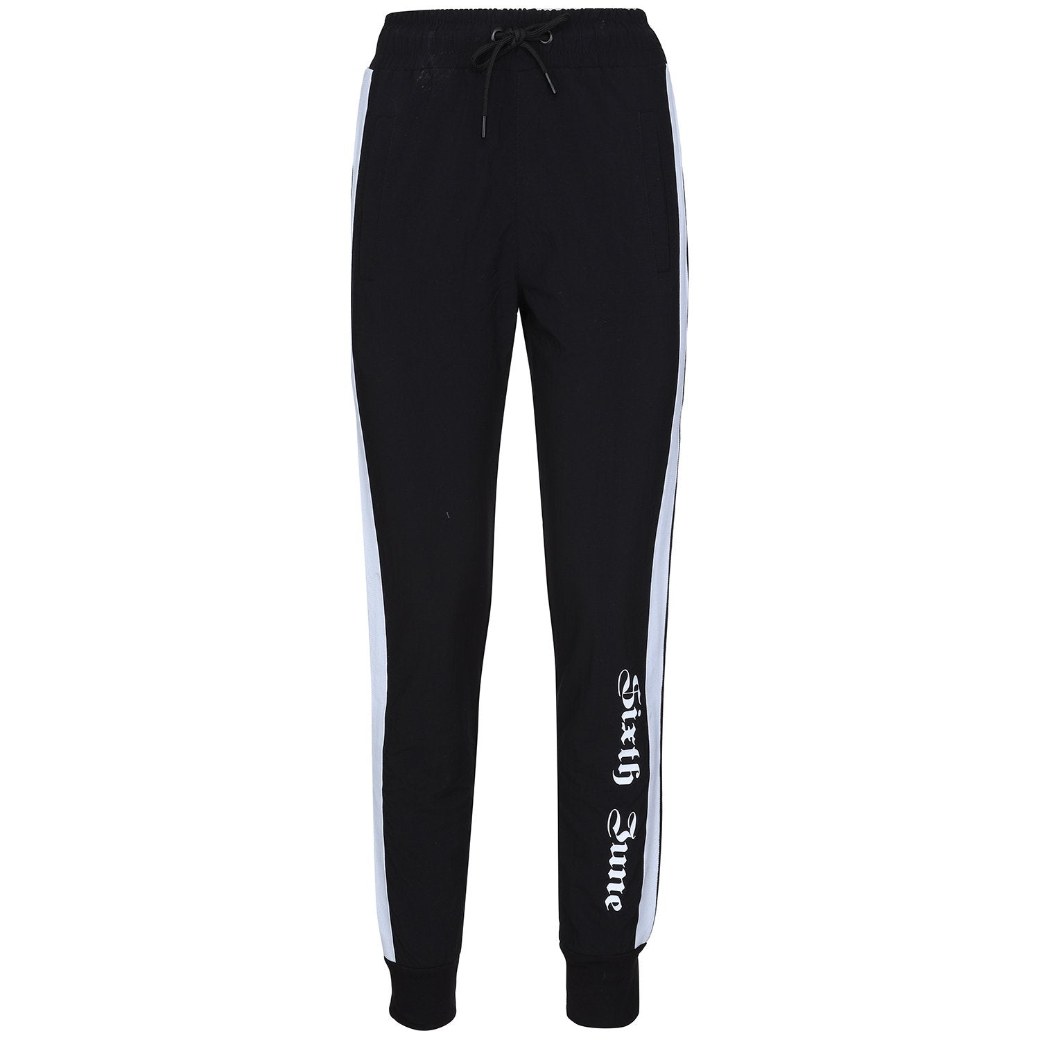 Sixth June - Jogging nylon bandes gothique Noir