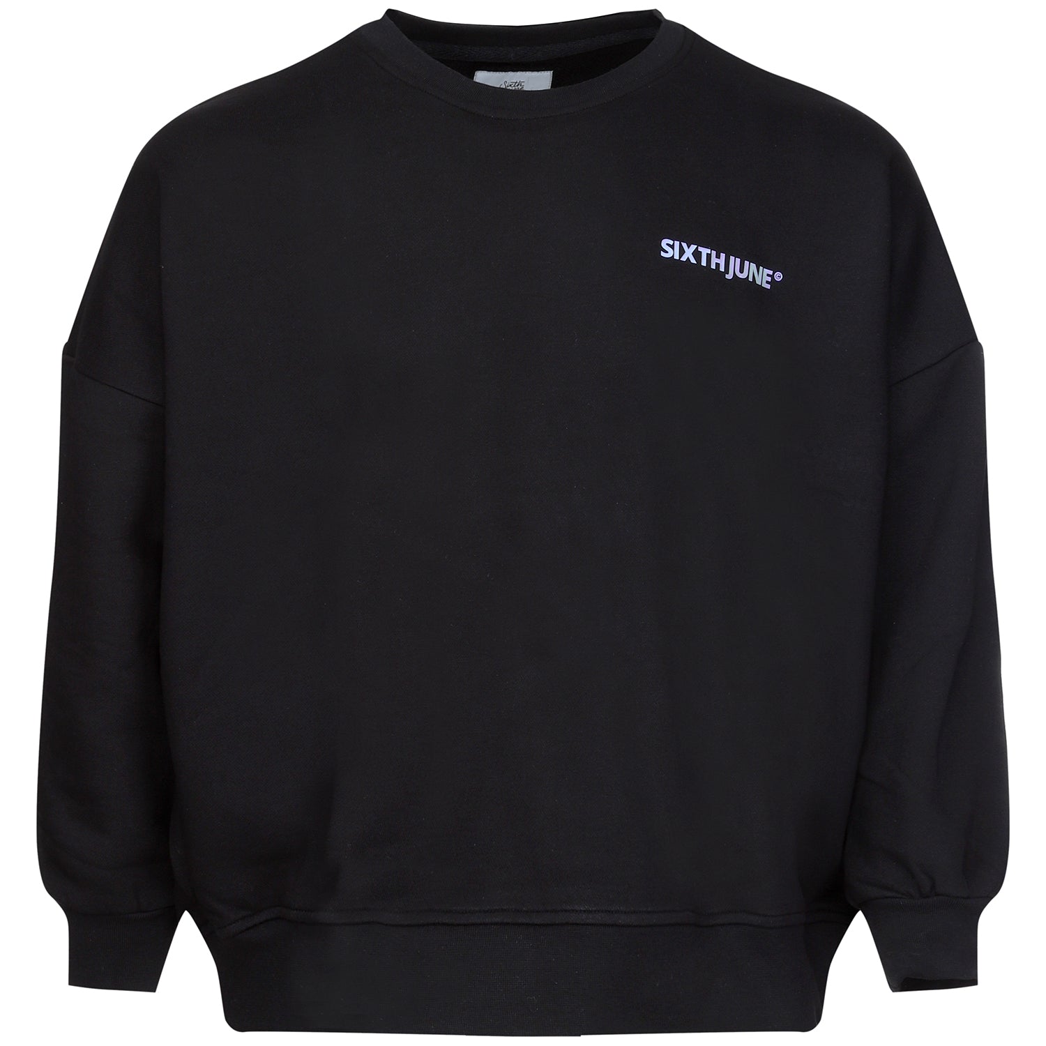 Sixth June - Sweatshirt holographique large noir