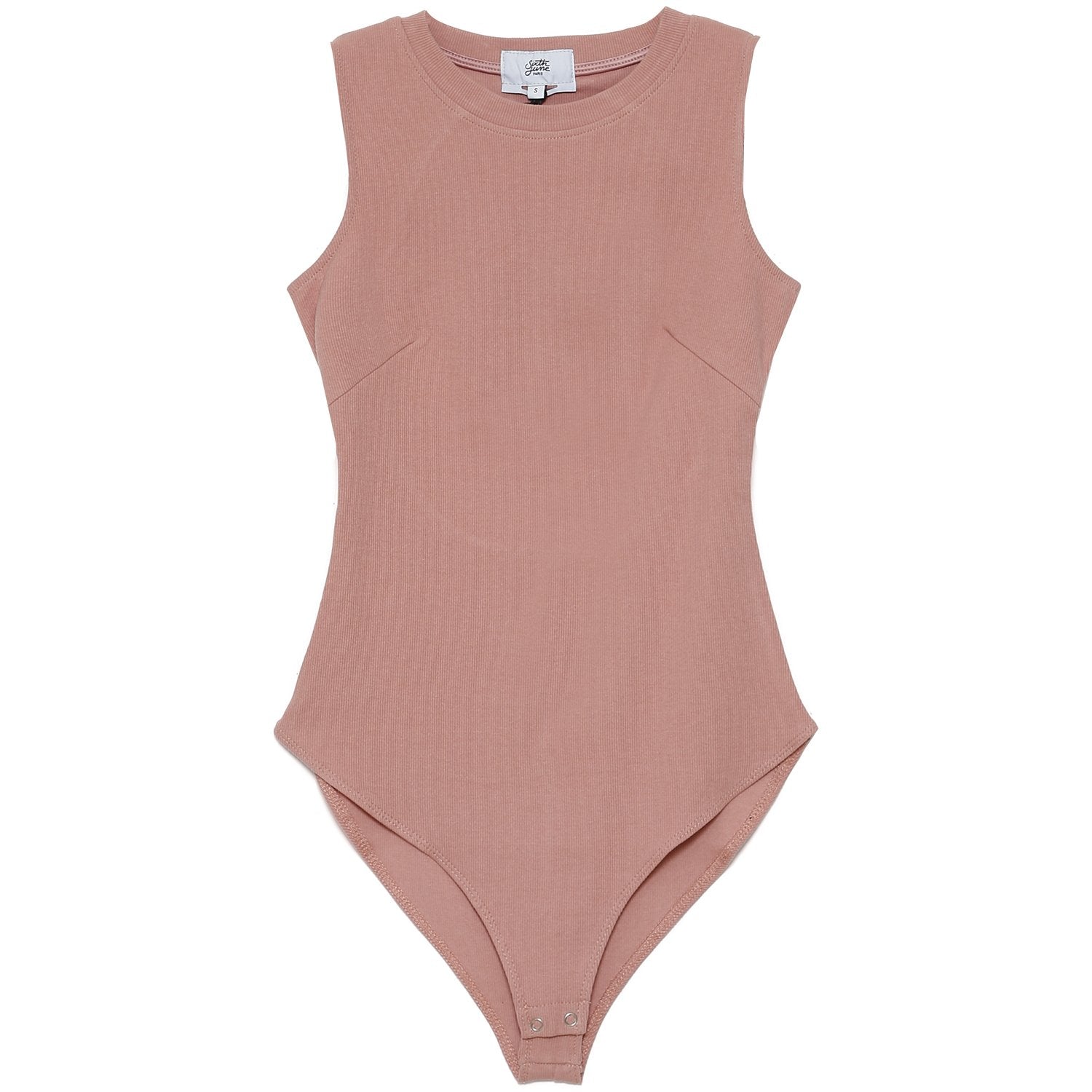 Ribbed backless body pink