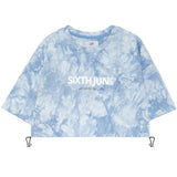 Sixth June - T-shirt tie and dye cordon serrage Bleu