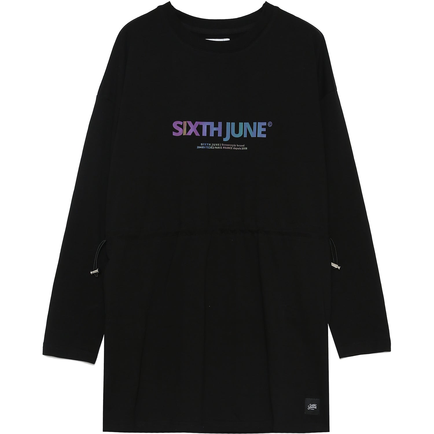 Sixth June - Robe manches longues cordon serrage noir