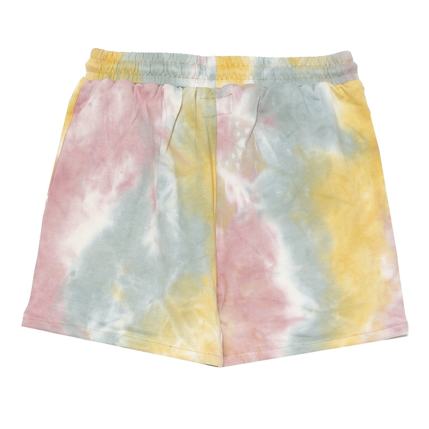 Mehrfarbige Logo-Shorts Gelb