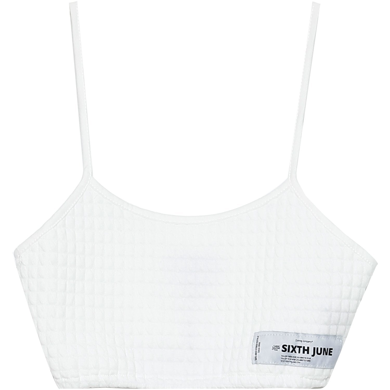 Sixth June - Brassière bretelles gaufré blanc