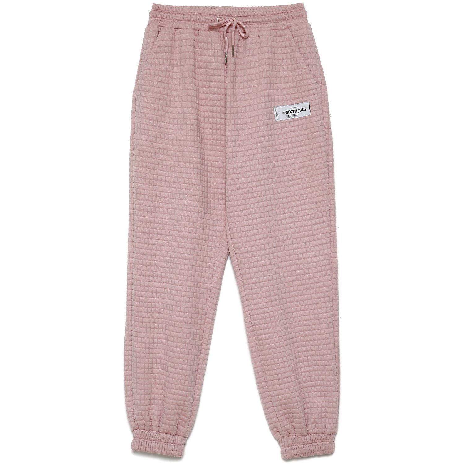 Sixth June - Jogging gaufrée confort rose