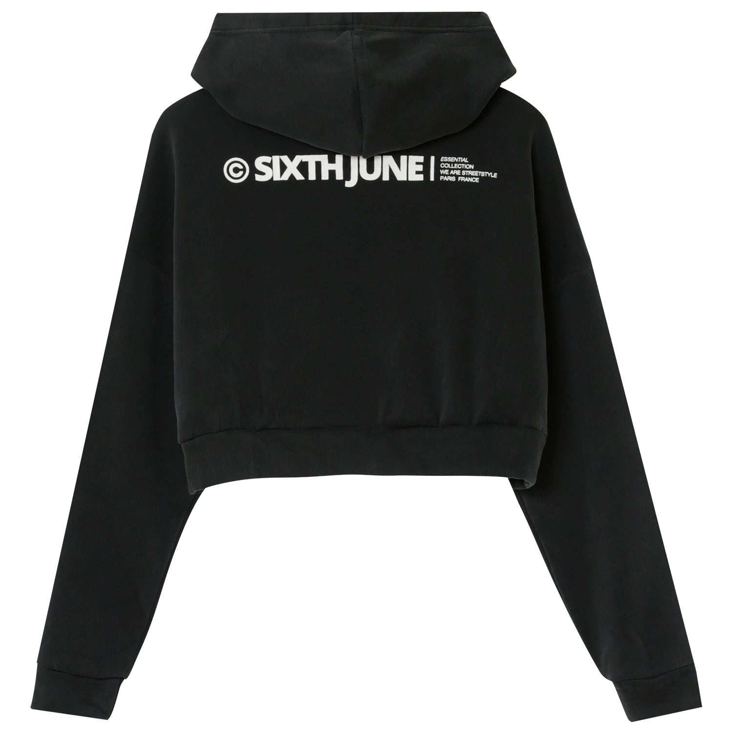 Sixth June - Sweat capuche court logo Noir