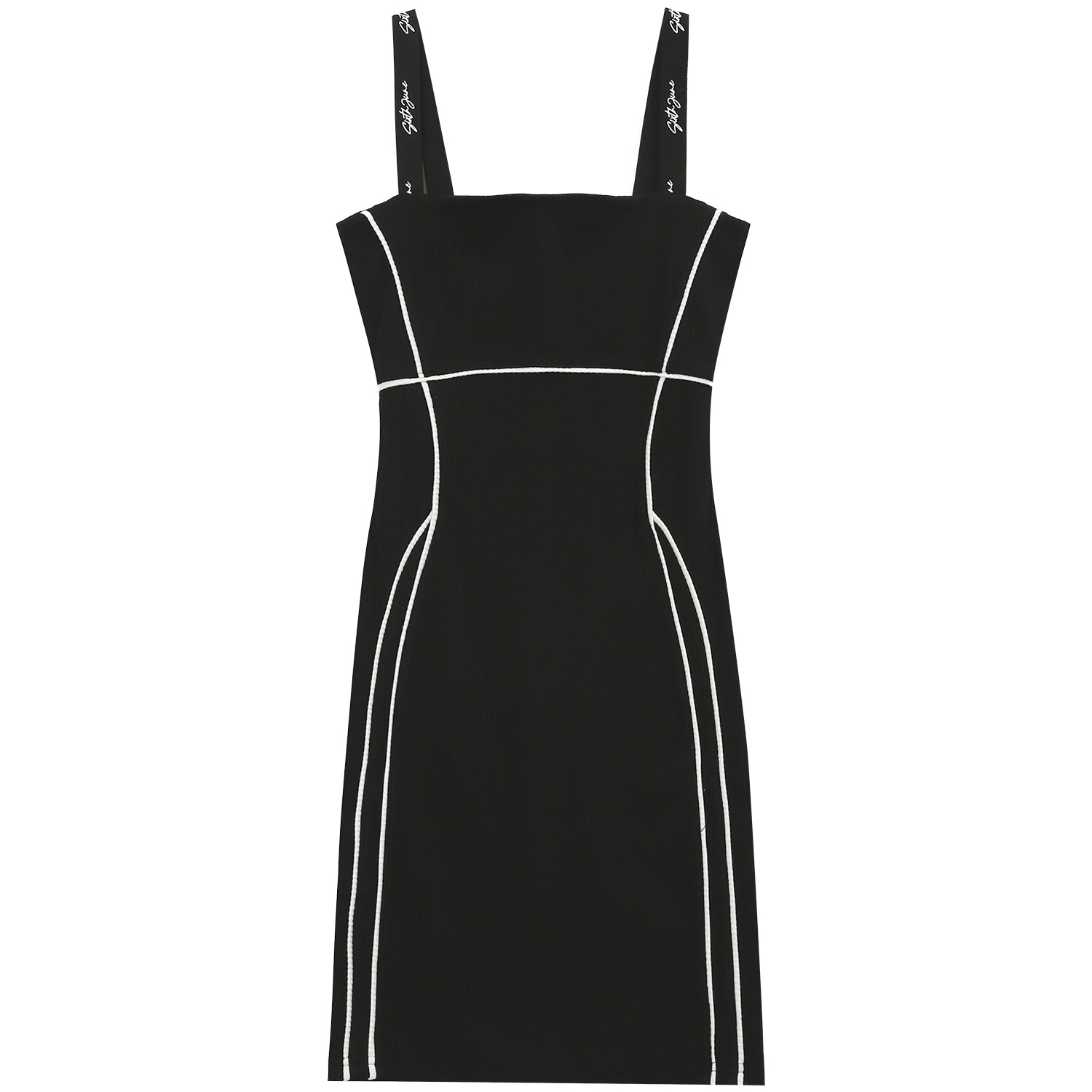 Sixth June - Robe bretelles côtelée Noir