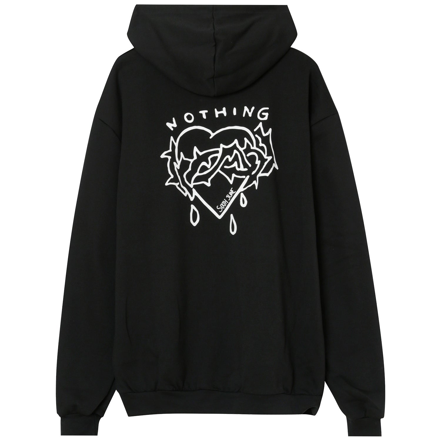 Sixth June - Sweat capuche NOTHING large Noir