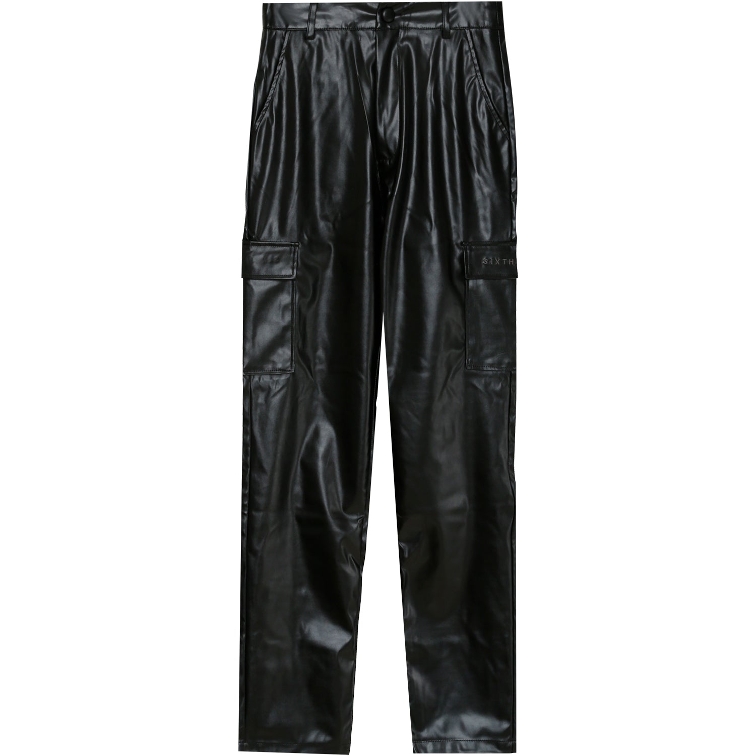 Sixth June - Pantalon cargo droit simili cuir