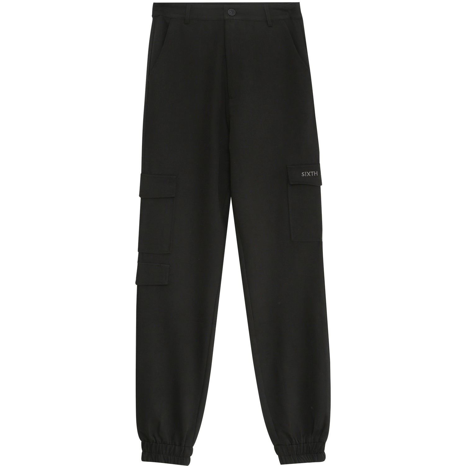 Embroidered cargo pants Black