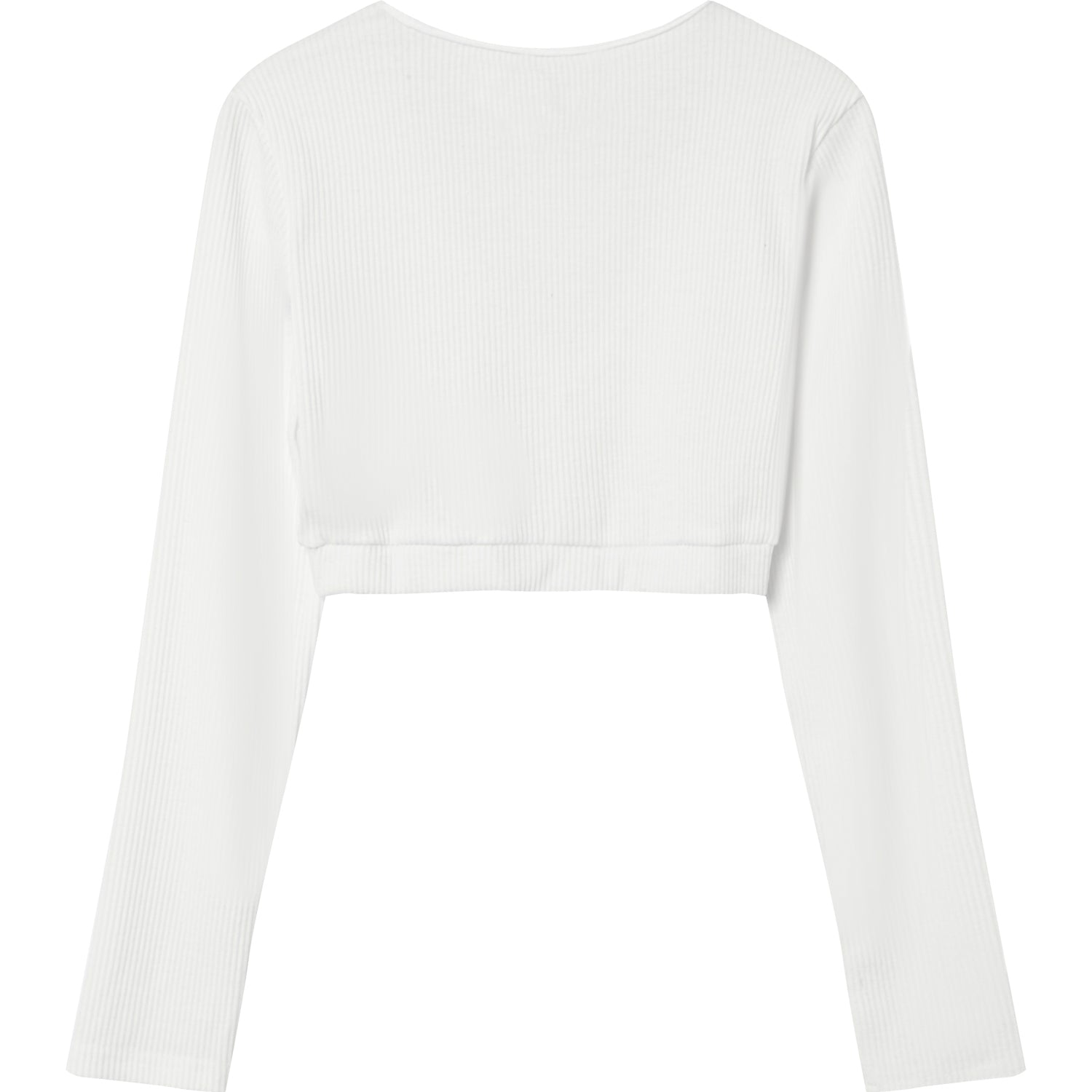 Cropped top long sleeves White