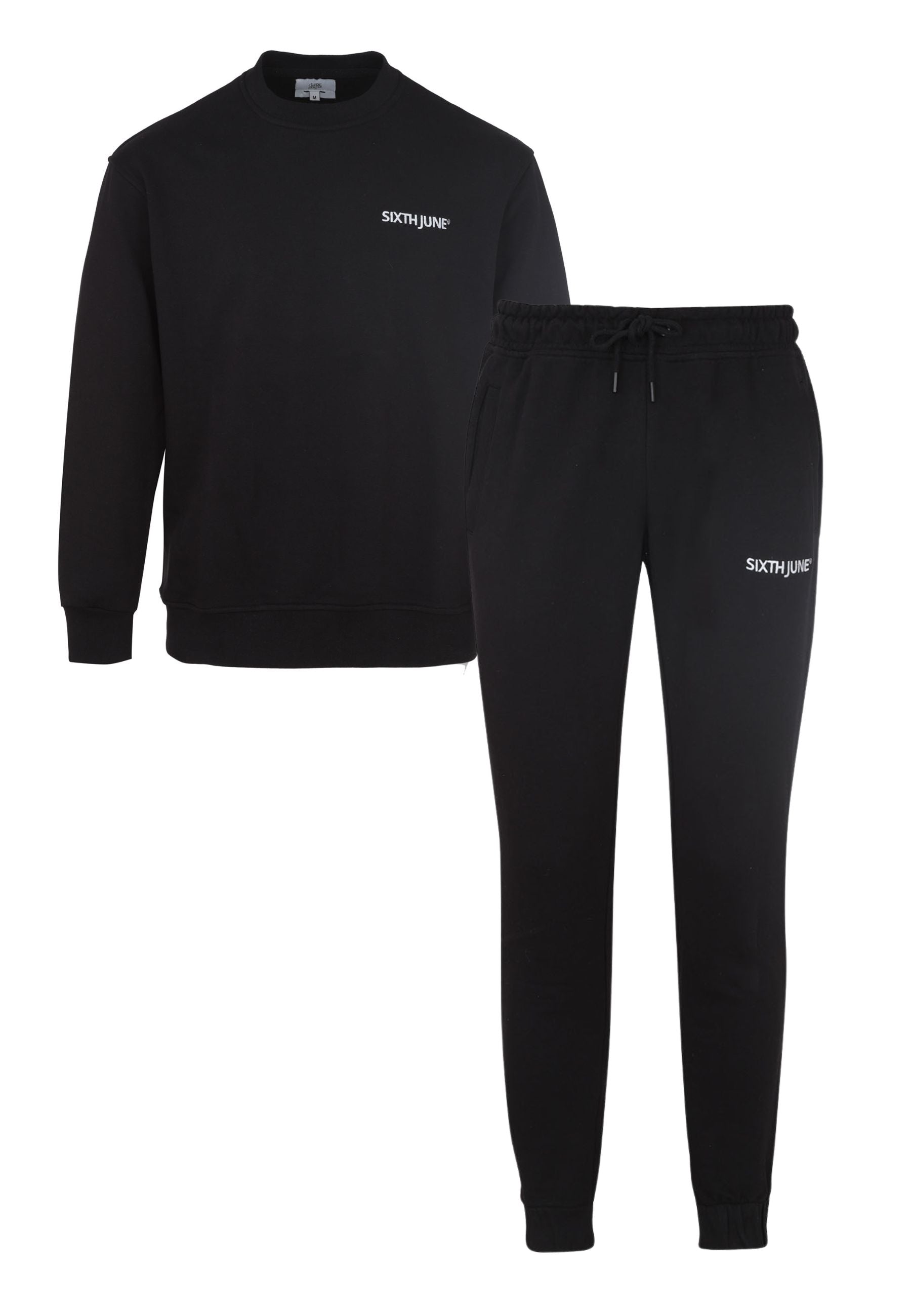 Sixth June - Jogging + sweat logo brodé Noir
