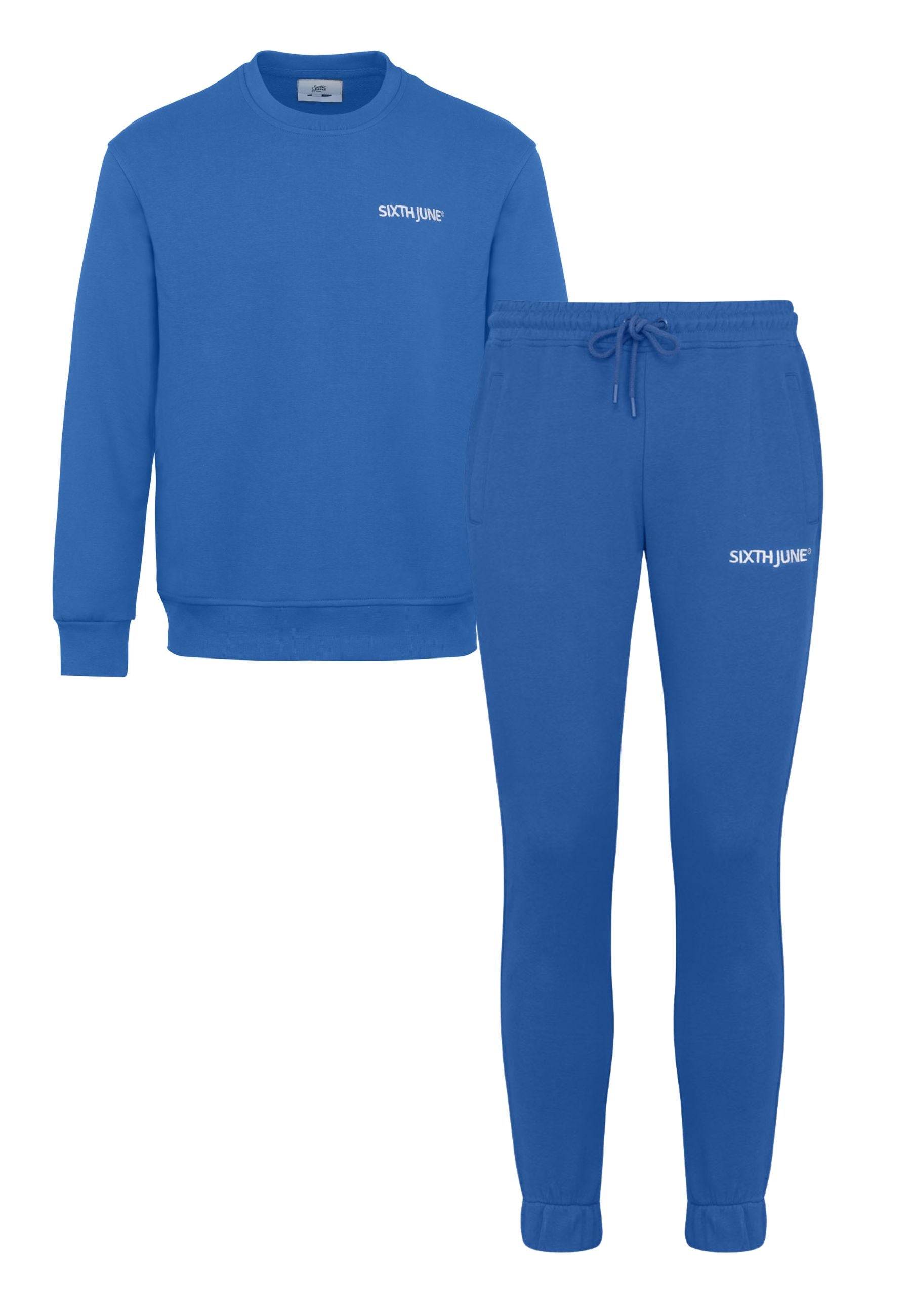 Sixth June - Jogging + sweat logo brodé Bleu foncé