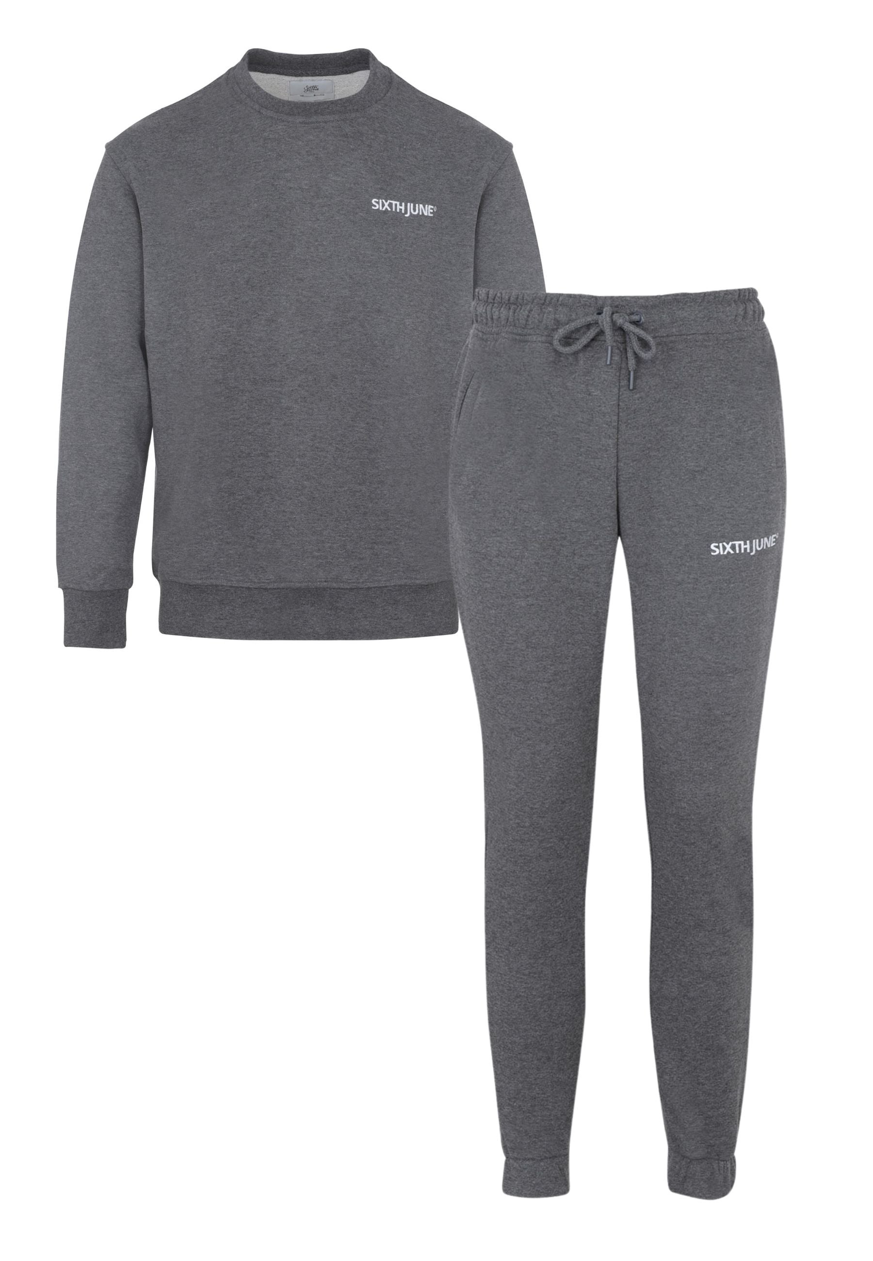 Sixth June - Jogging + sweat logo brodé Gris foncé