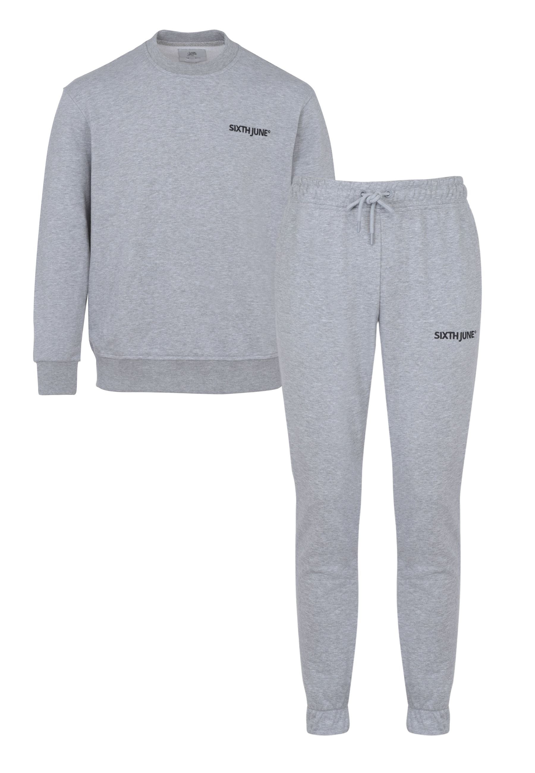 Sixth June - Jogging + sweat logo brodé Gris