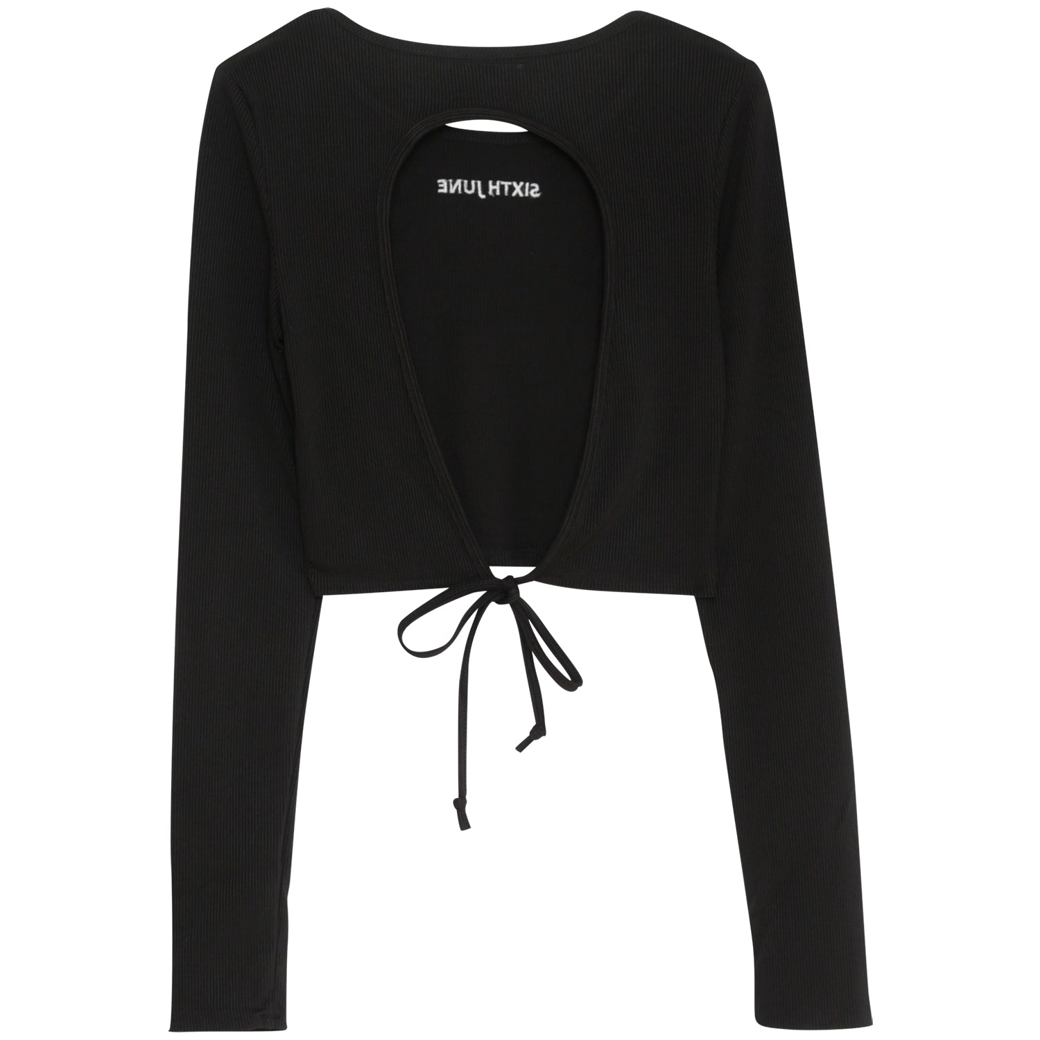 Sixth June - Top manches longues dos nu Noir