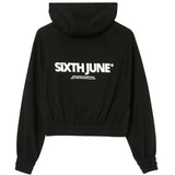 Sixth June - Sweat capuche court logo Noir