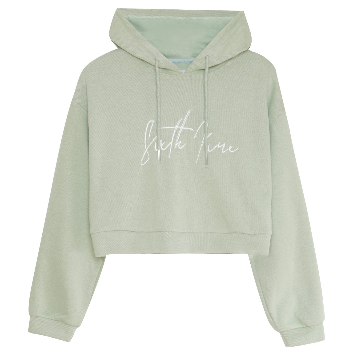 Sixth June - Sweatshirt capuche molletonné Vert clair