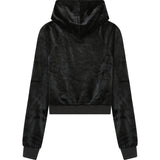 Sixth June - Sweatshirt capuche velours strass Noir