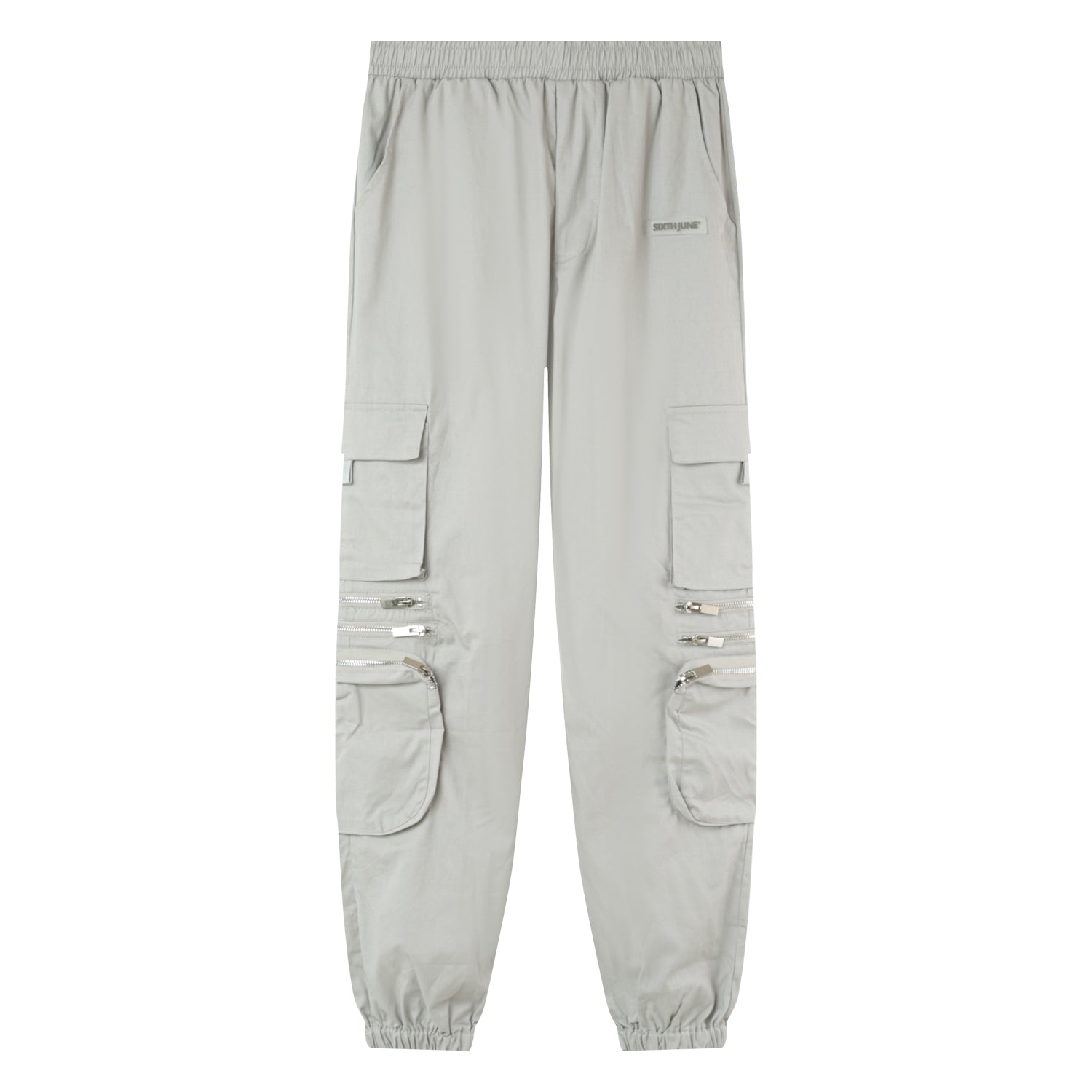 Sixth June - Pantalon cargo multi poches Gris clair
