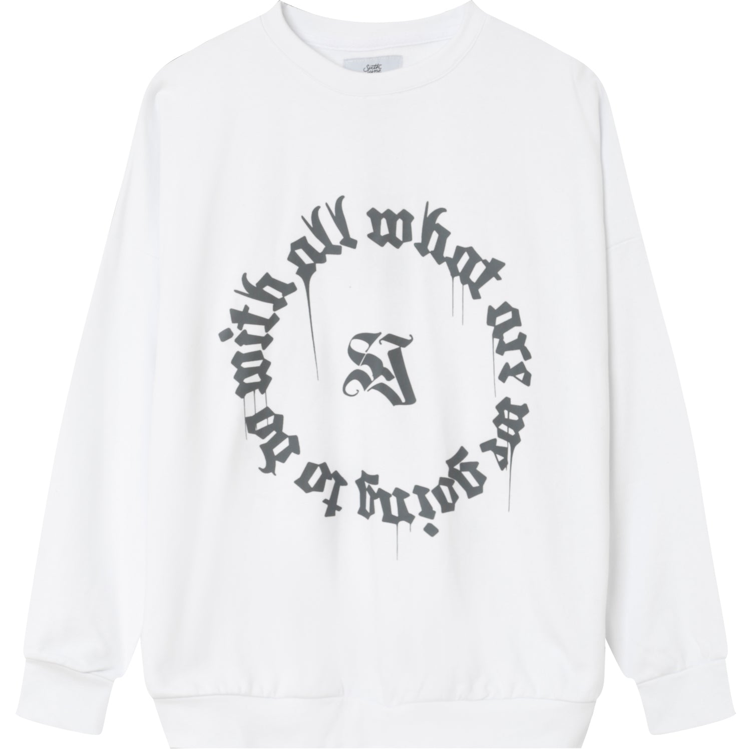 Sixth June - Sweatshirt imprimé oversize Blanc