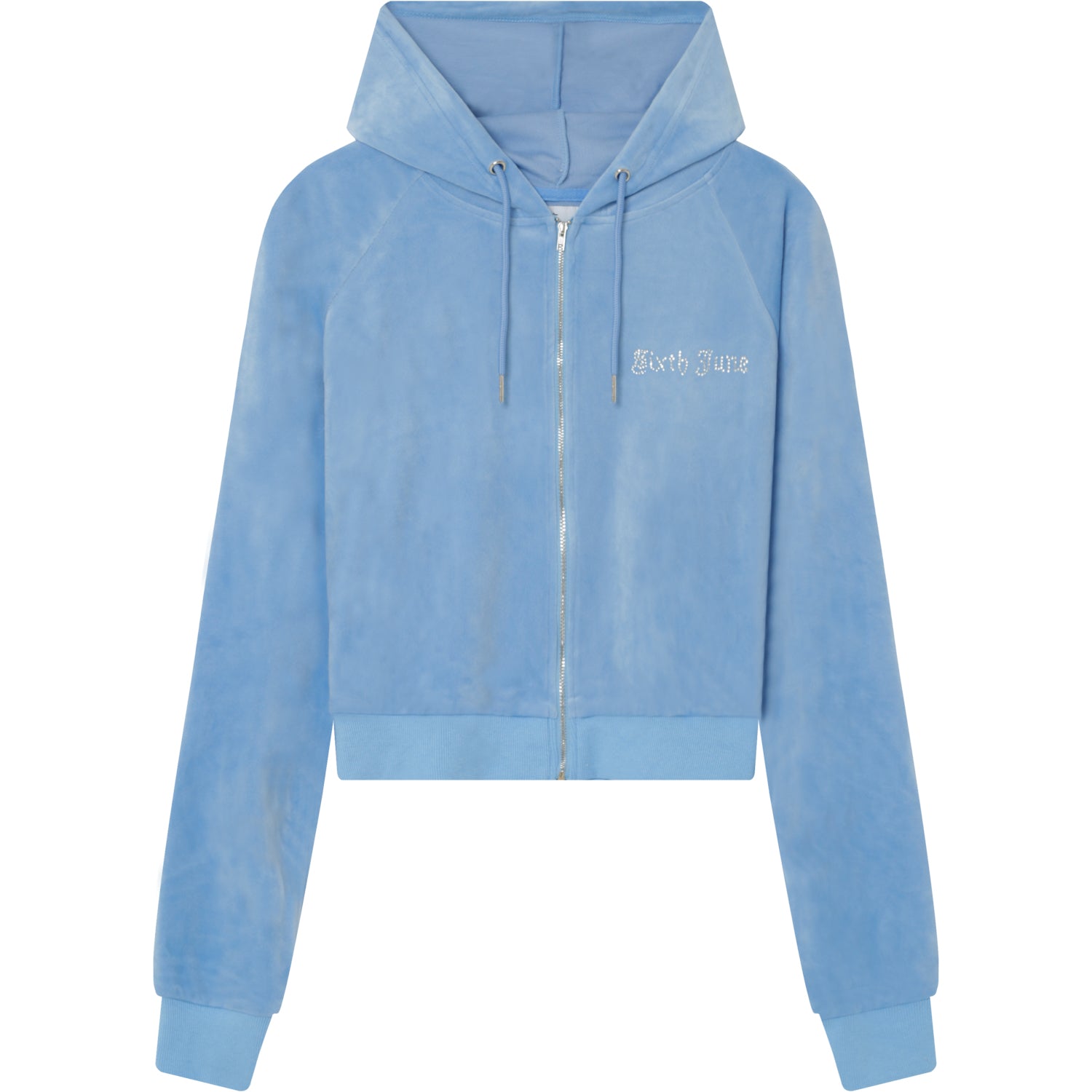 Sixth June - Gilet velours strass Bleu