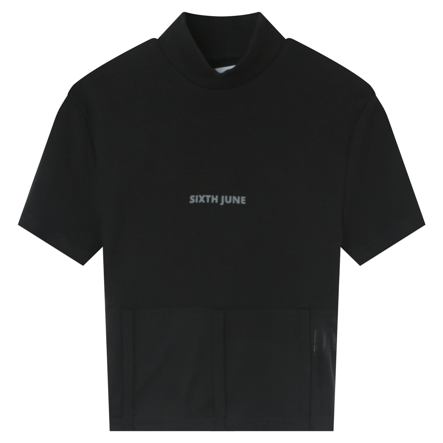 Top court corset transparent Noir