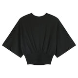 Corset cropped t-shirt Black