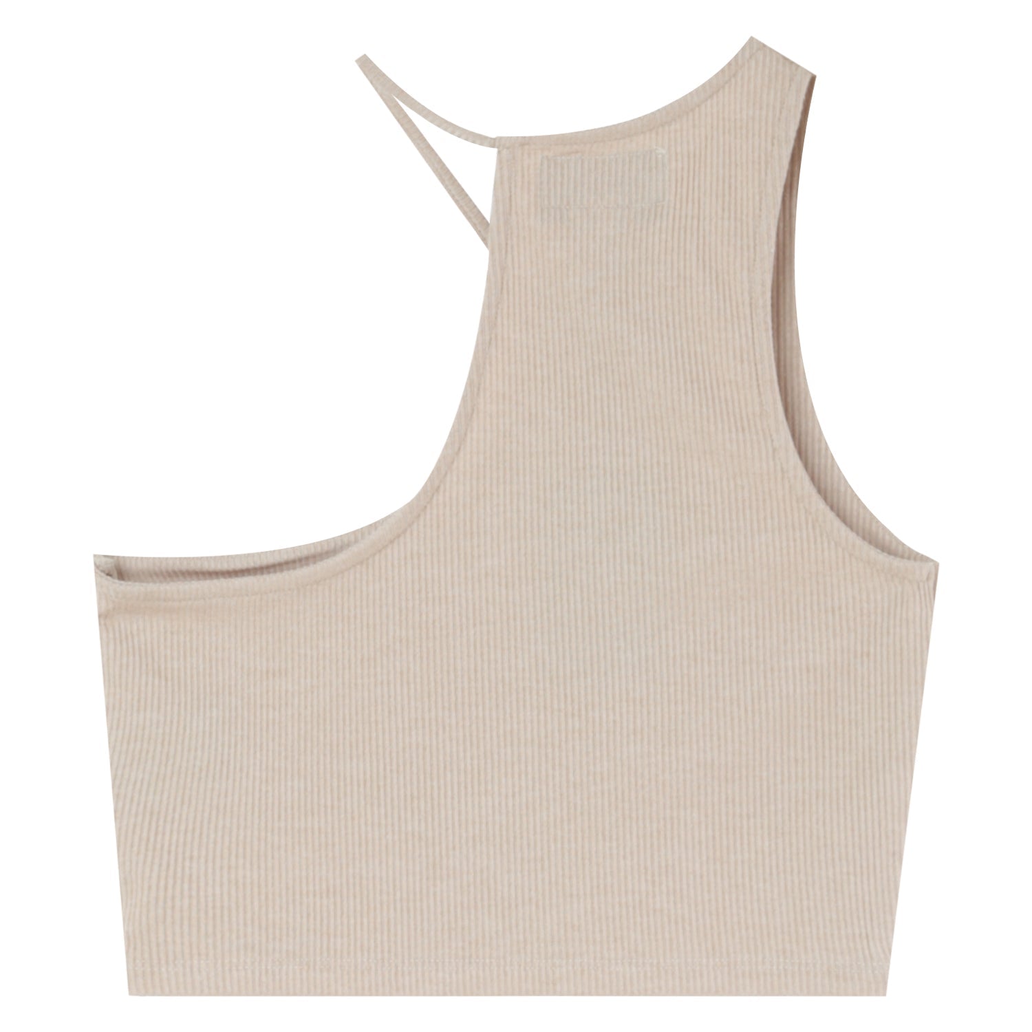Sixth June - Top côtelé asymétrique Beige