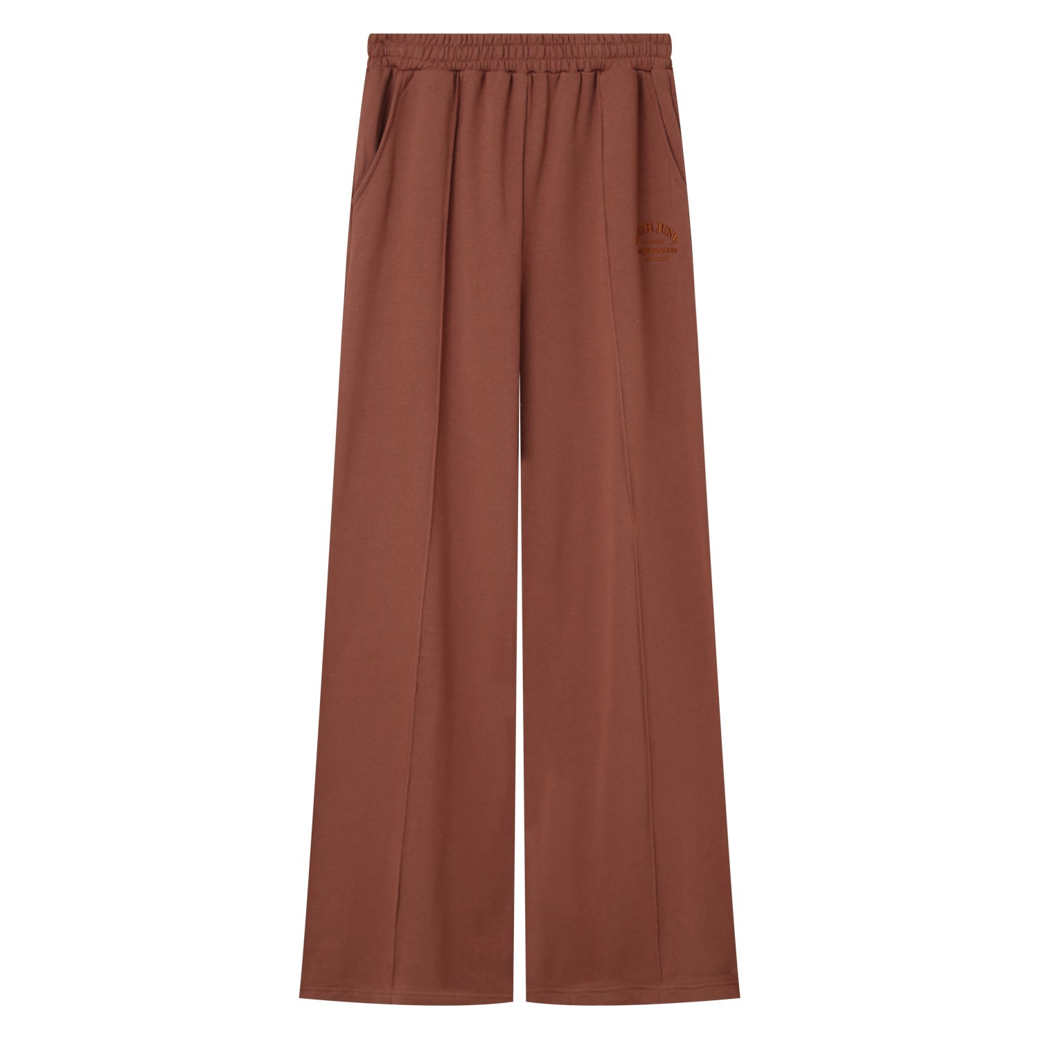 Sixth June - Jogging logo jambes larges Marron