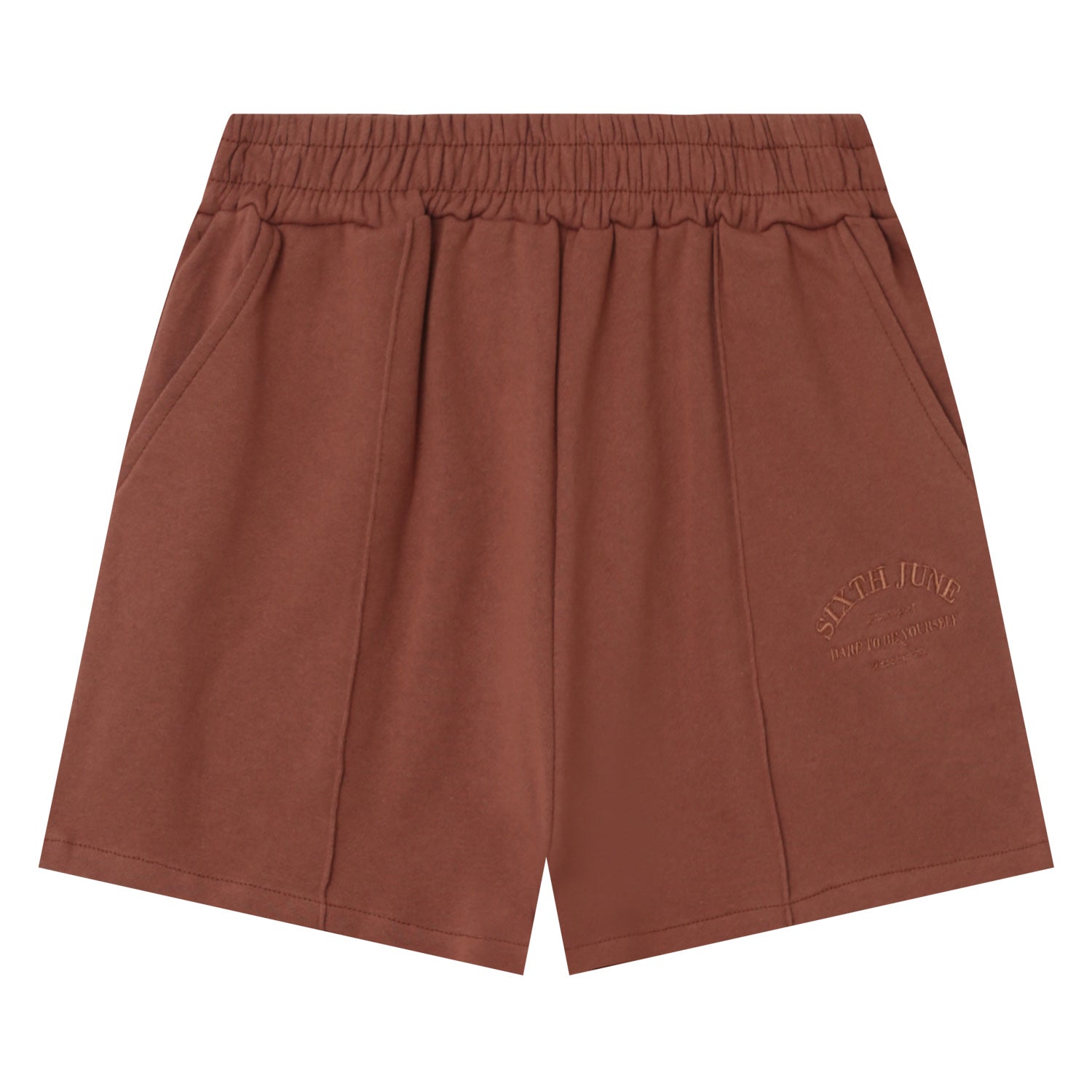 Sixth June - Short confort logo marron