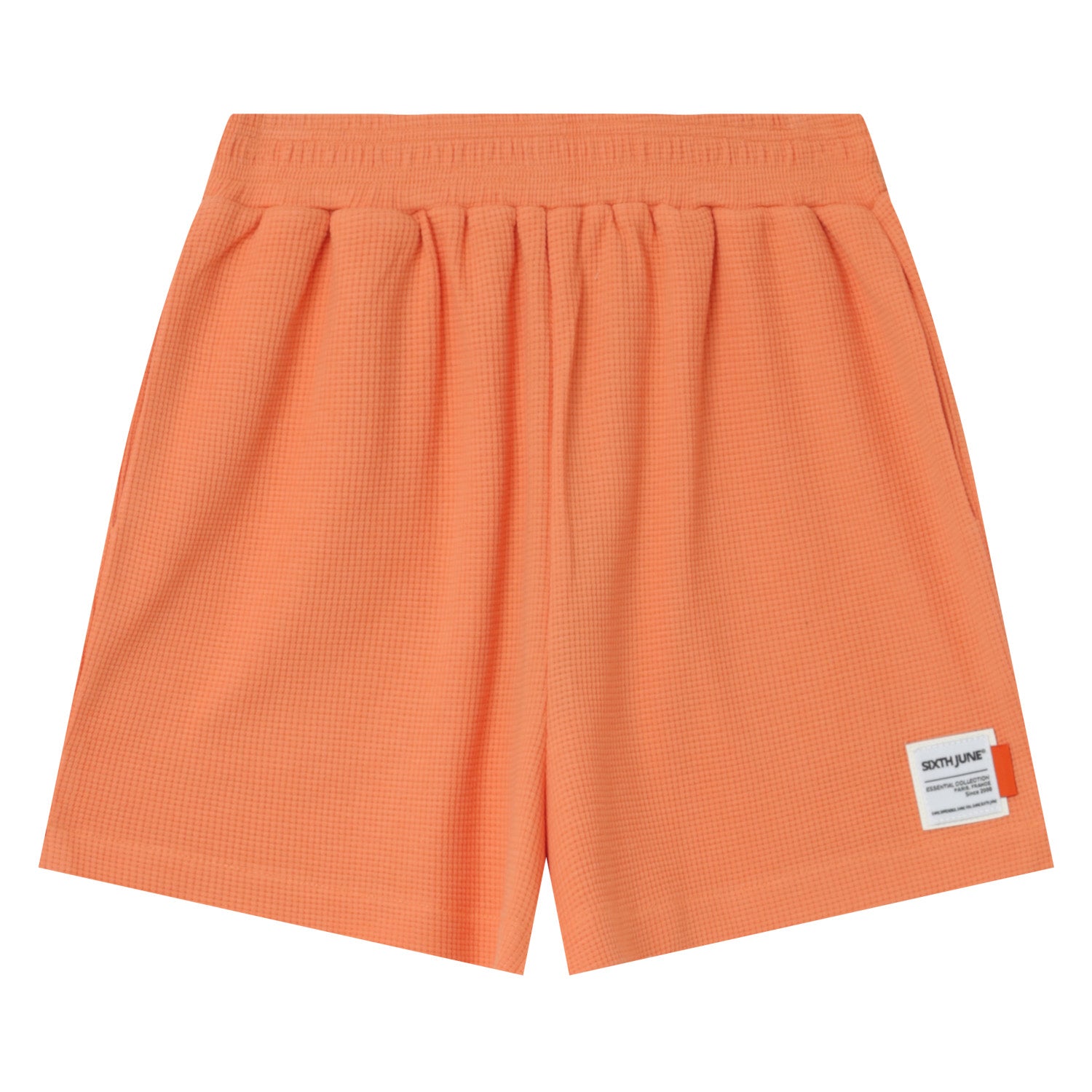Sixth June - Short logo gaufré Orange