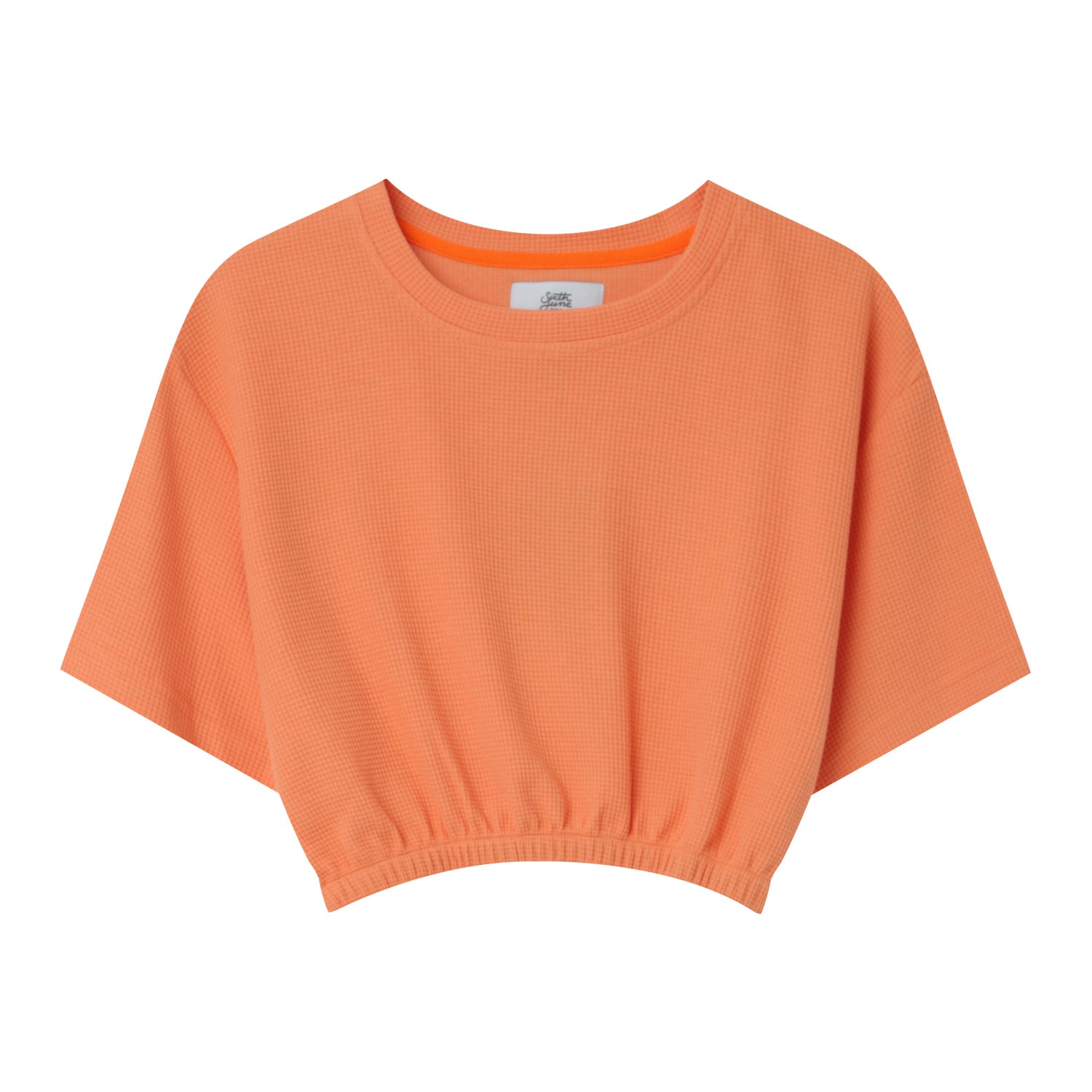 Sixth June - T-shirt élastique gaufré Orange