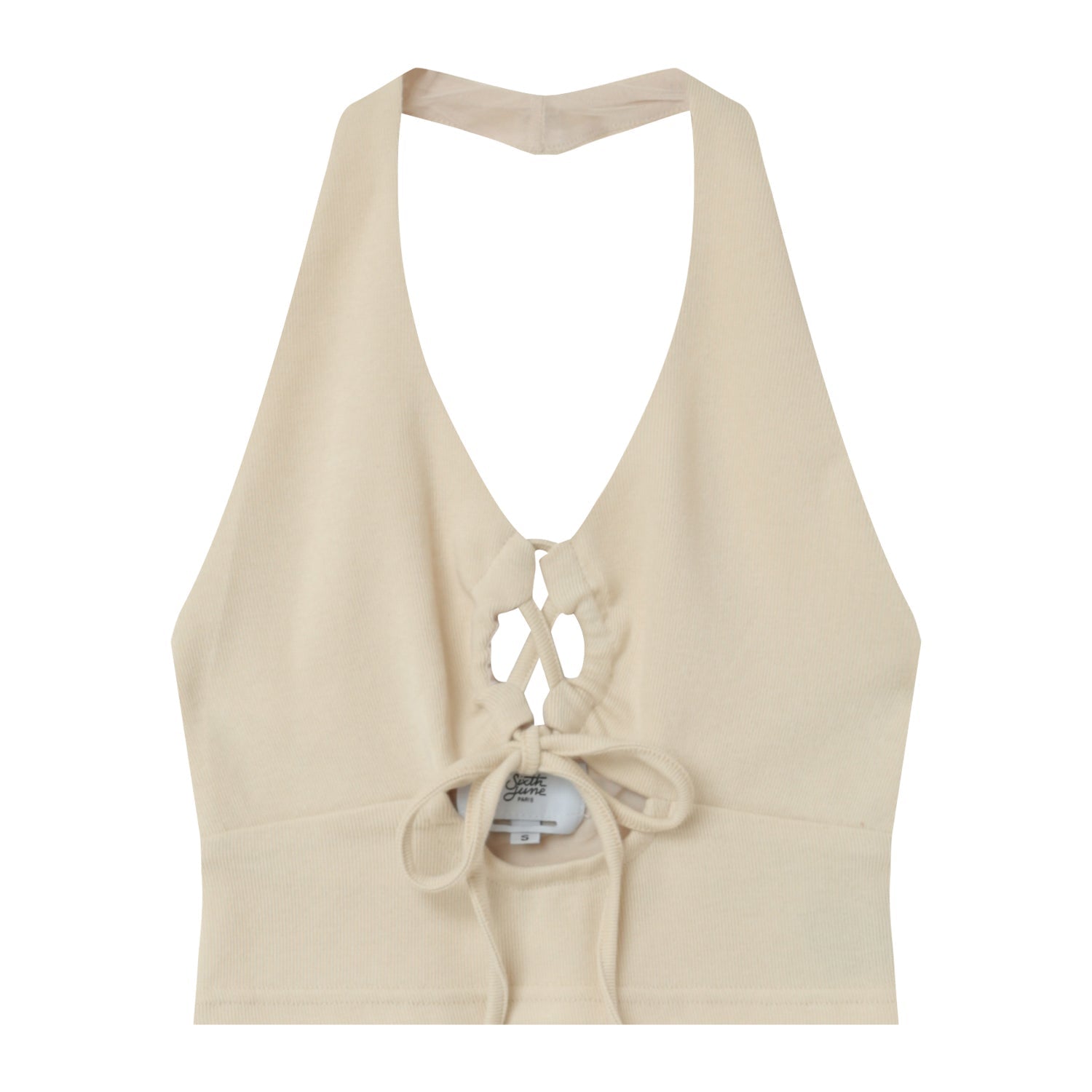 Sixth June - Top cordons dos nu Beige