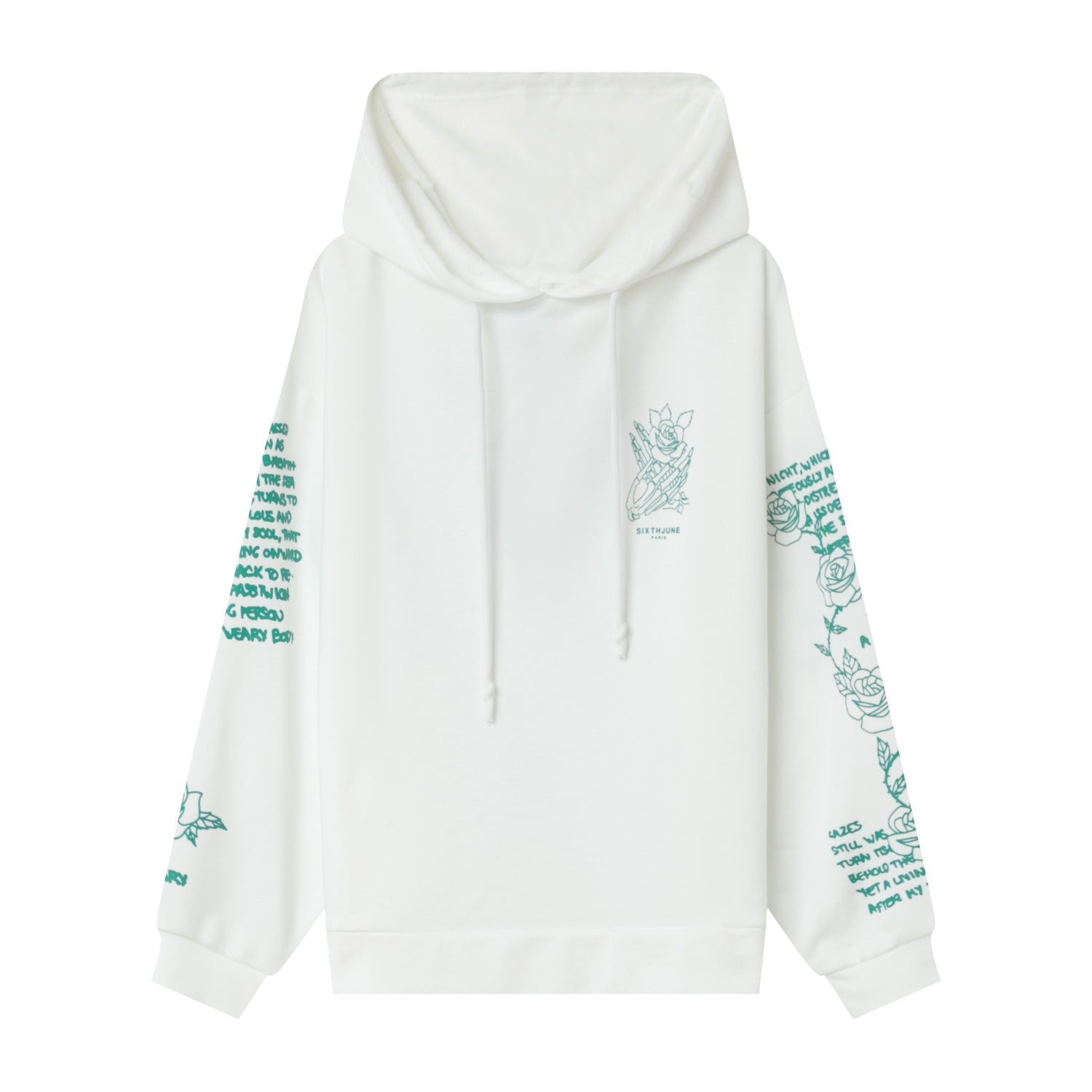 Sixth June - Sweat capuche squelette Blanc