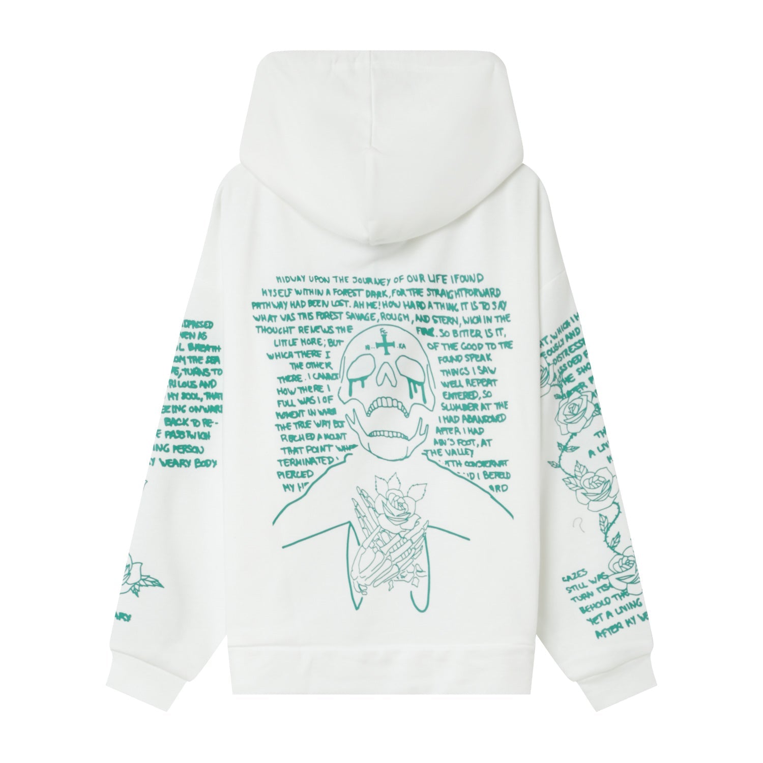 Sixth June - Sweat capuche squelette Blanc