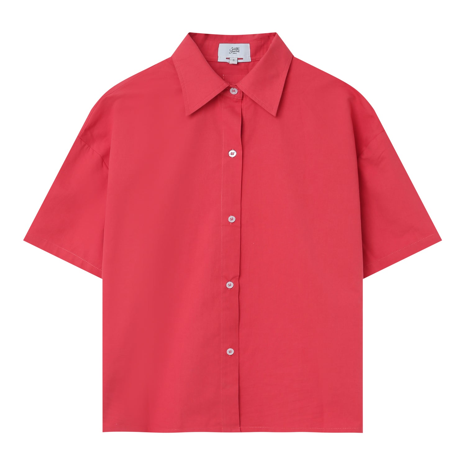 Sixth June - Chemise brodée unie Rose