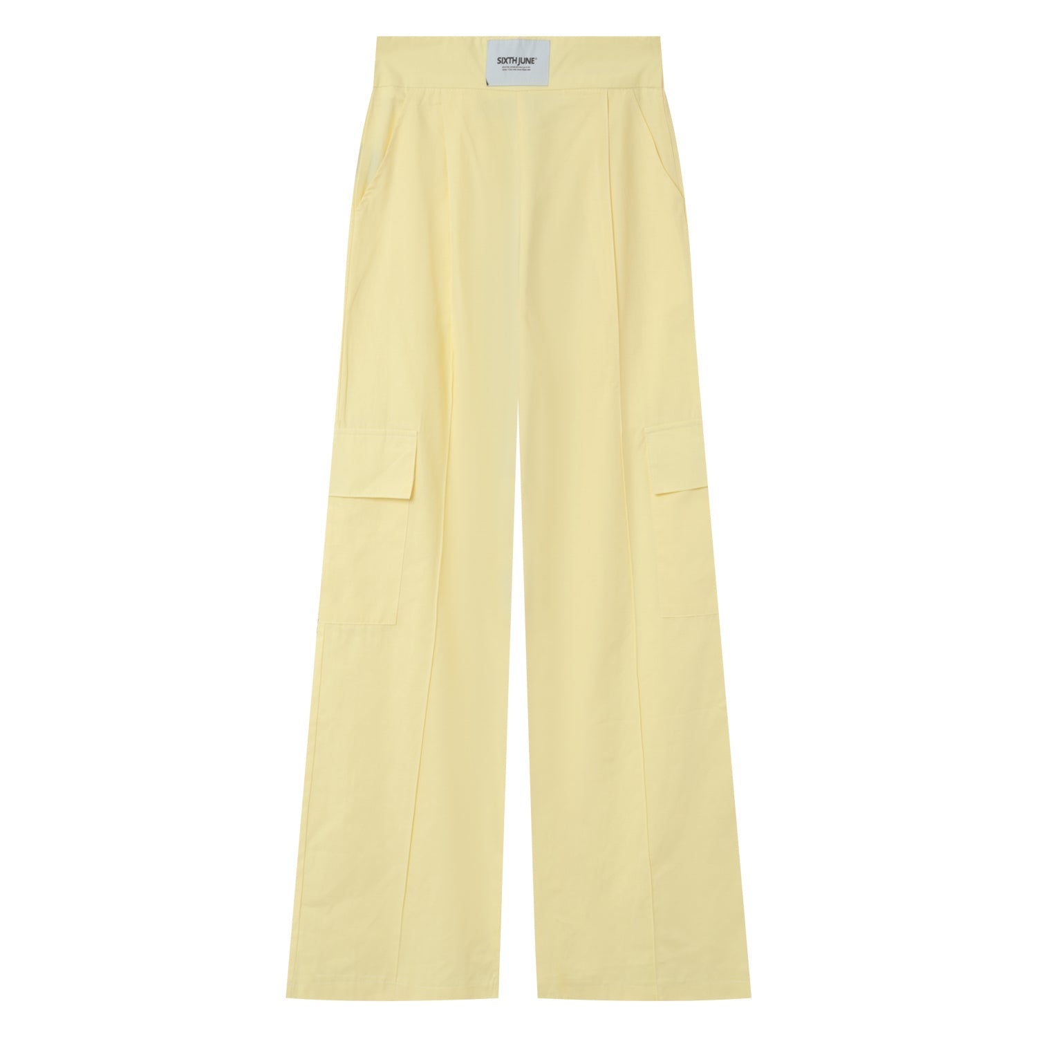 Sixth June - Pantalon jambes larges logo Jaune