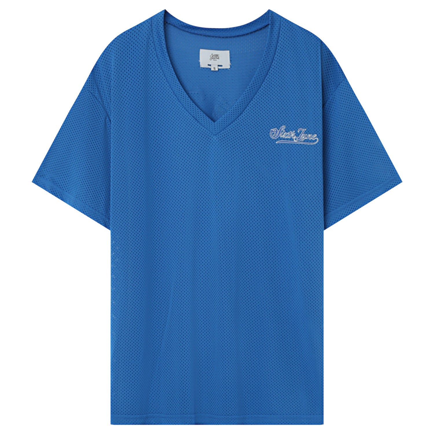 Sixth June - T-shirt mesh logo Bleu