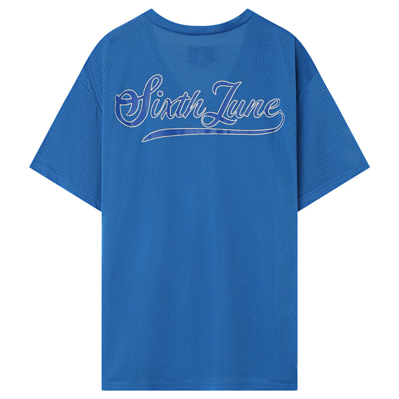 Sixth June - T-shirt mesh logo Bleu