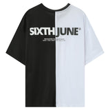 Sixth June - T-shirt mesh bicolore Noir