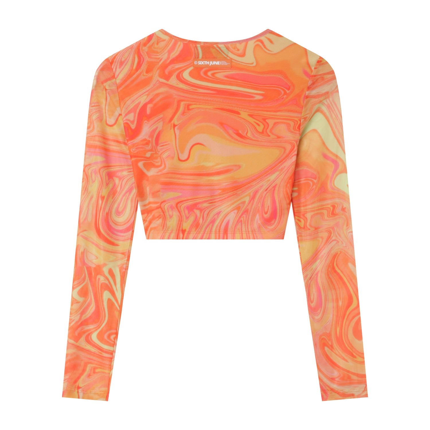 Sixth June - Top court mesh encre Orange